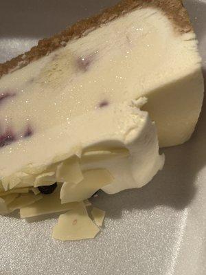 Blueberry cobbler cheesecake. Yum!