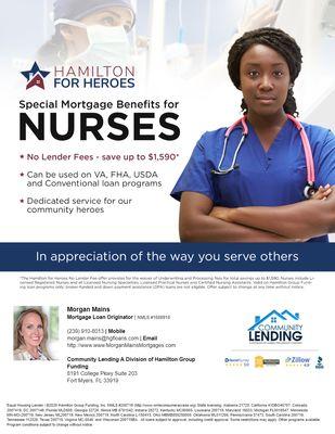 I waive lender fees for Nurses