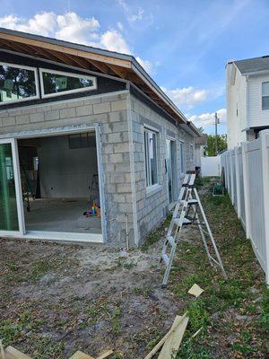 Door window and Lath install