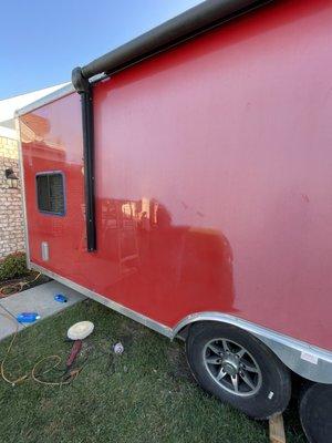 Oxidation removal on this camper!