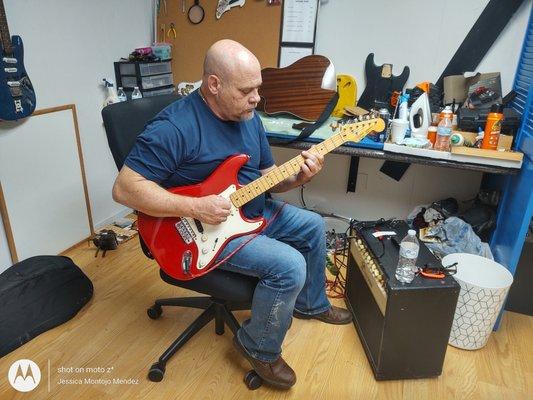 Guitar Repair Tech, Studio Manager, and Song writer Rodney Pyeatt.