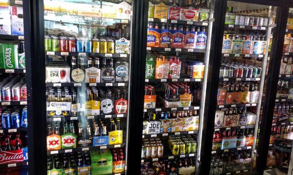 Our cooler is always stocked with microbrews