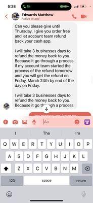 No refund