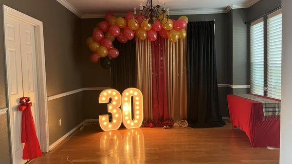 Dirty 30 party backdrop