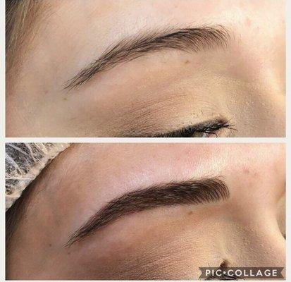 Microblading. Done by brow artist Melissa Salvas.