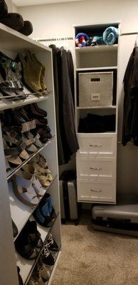 Closet shelving