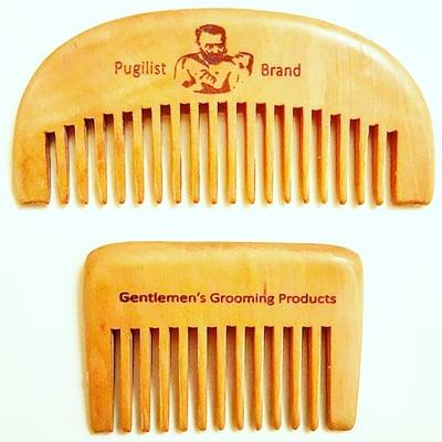 Pugilist Brand Wooden Beard Combs. No snagging or static with all natyural wooden materials. Get yours at www.pugilistbrand.com