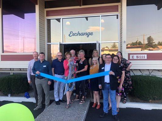 Staff at our new building's ribbon cutting