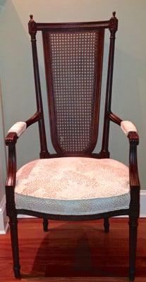 Upholstered antique chair