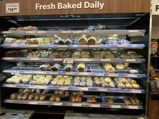 Fresh pastries. I got a spinach & feta (bottom right corner)