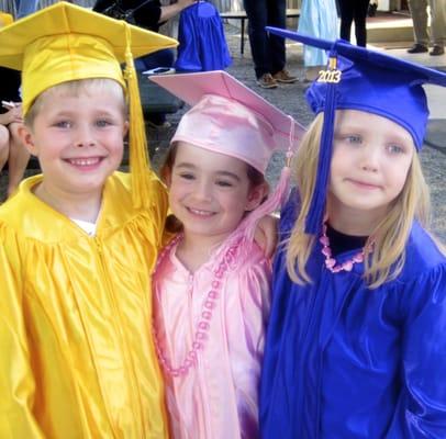 Graduation Day for the Yellow Room. The school has 4 classrooms. Kids are placed according to their age and social readiness.