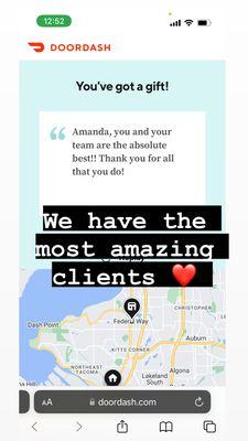 We  our clients!