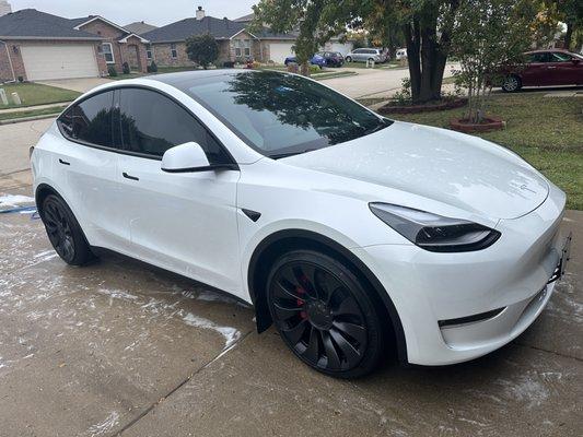 Tesla model y handwash detail