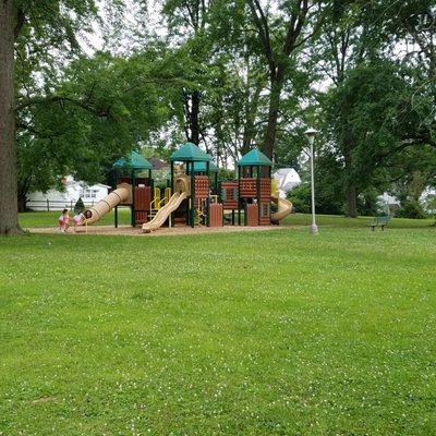 playground for climbing and sliding