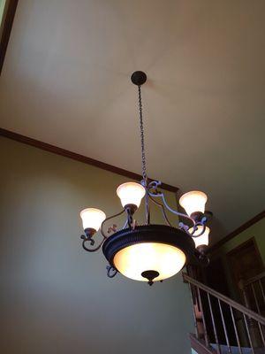 Beautiful antique chandelier installed by Electra city team