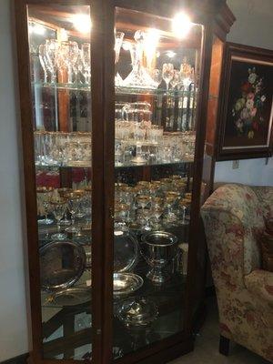 Come see our RoseRoom, full of finer glassware and items at basement prices