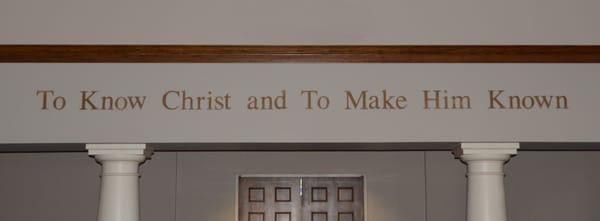 Church MIssion in the Narthex of the Poplar Sanctuary