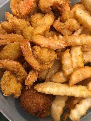 Shrimp 30-piece special, with 2-sides for $10.99