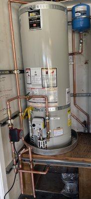 Installation of a Bradford White water heater in Walnut Creek, Ca.