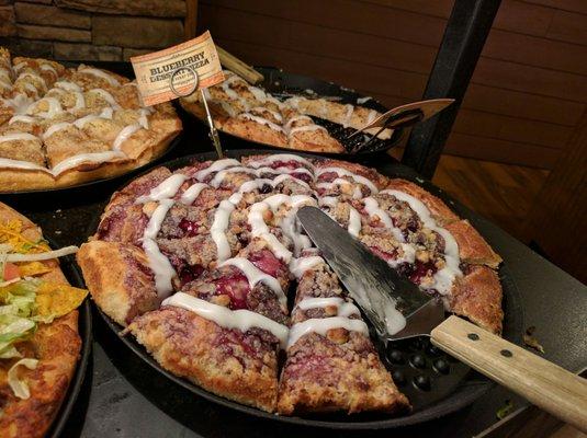 Blueberry pizza dessert