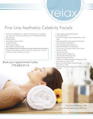 Fine Line Facials Offered