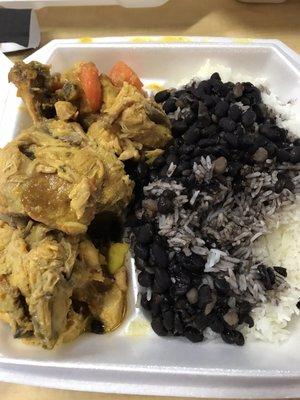 Chicken with black beans and rice