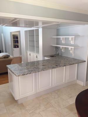 New wet bar island remodel