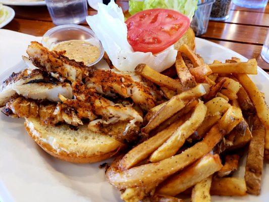 The Blackened Grouper Sandwich...