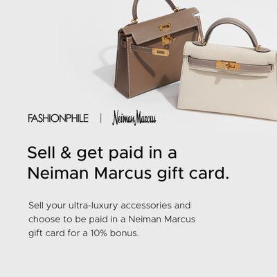 Earn 10% more when you choose to be paid in Neiman Marcus gift card! Make an appointment today