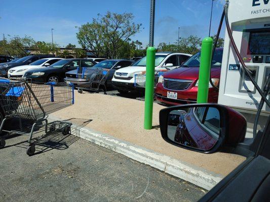 They just took 5 carts away... If this was a gas station, NO ONE would block it