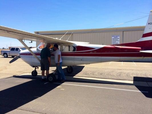 The plane used for the jumps.