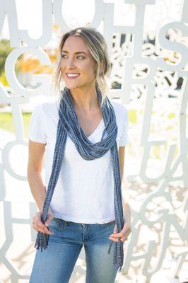 Dona Bela Shreds Fiona Shred. Sustainable, easy-to-wear, comfortable scarf collection.