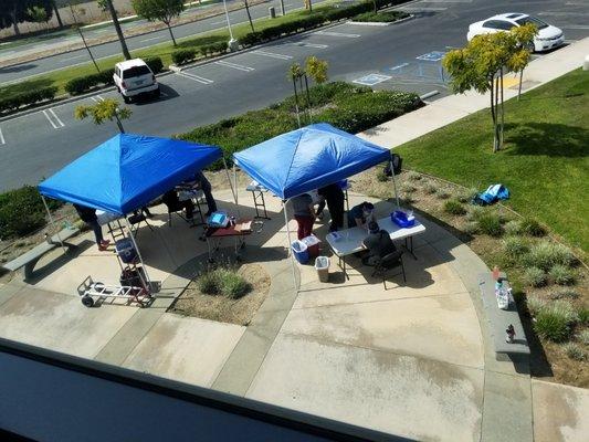 Hands-on training conducted outdoors