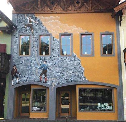 The outside mural of Alpine Collective