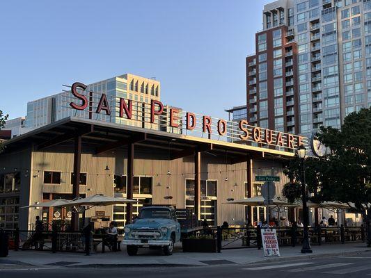 One block from San Pedro Square Market