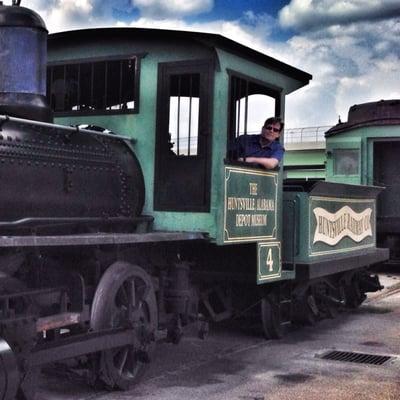 All aboard! Teddy Roosevelt came thru town on a "Whistlestop Campaign" and spoke to the citizens of HSV from his train.