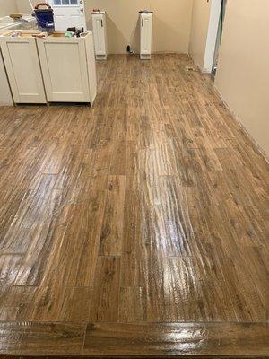 Tile flooring