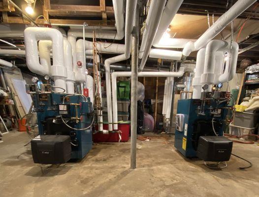 2 Burnham Megasteam Boilers installed by New England Steam Works