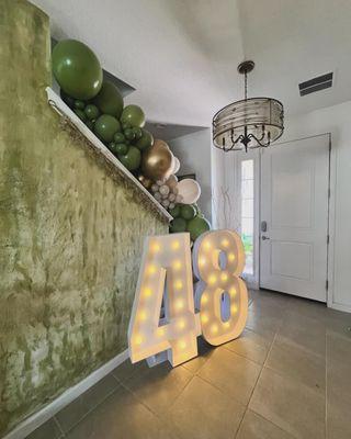 Marquee Numbers for birthdays