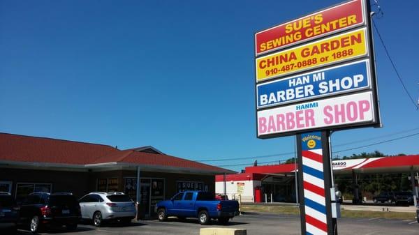 Sign in front of store