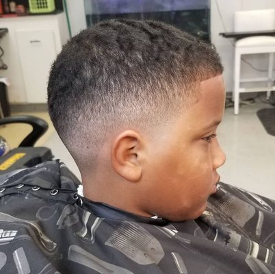 Kid's low fade haircut