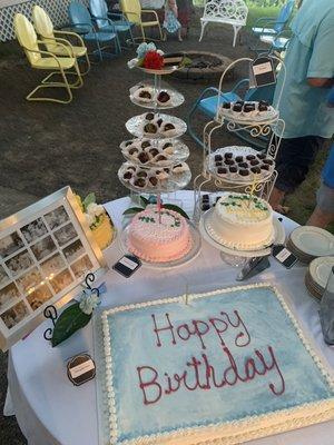 Celebrating four birthdays with four birthday cakes