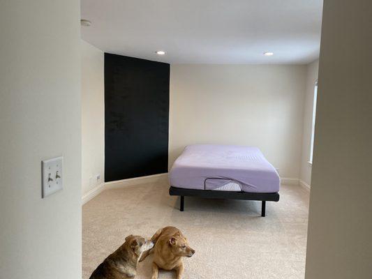 Recessed lights in bedroom