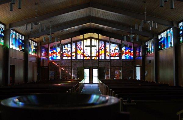 Stained glass at St. Luke's