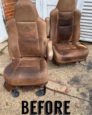 Seats out of a King Ranch Ford truck