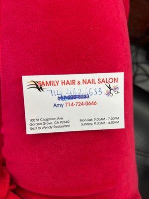 That's a new number of this salon