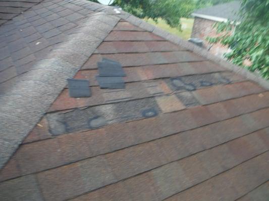 After a recent storm we found roof damage