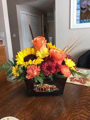 Florist's choice fall arrangement, very nice