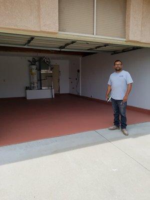 Completed garage Epoxy flooring