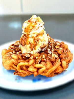 Butter Pecan Gourmet Funnel Cakes!